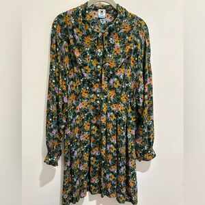 Missoni Multicolor Floral Long Sleeve Dress M